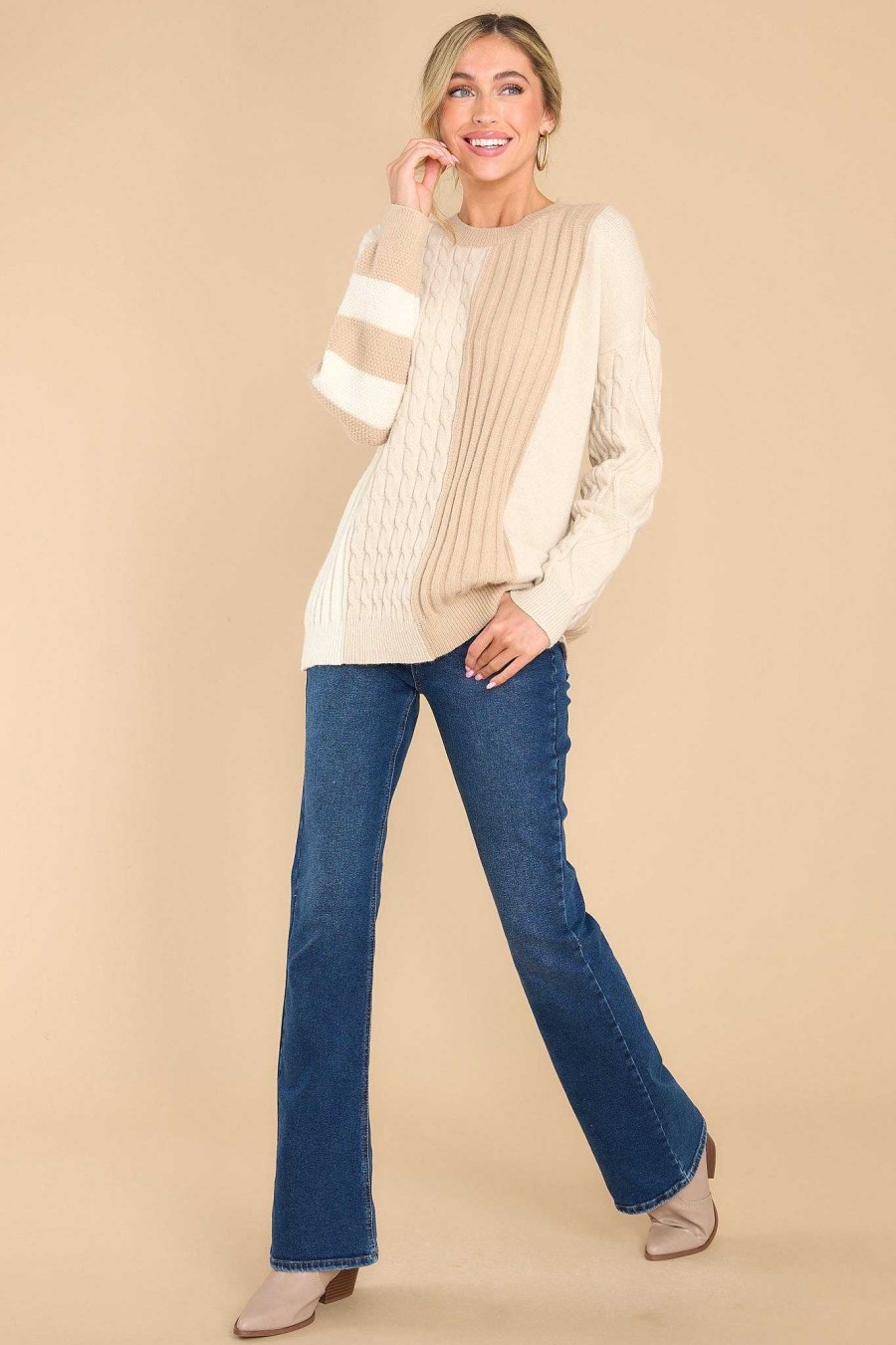 Clothing Fable Sweaters | Dreams And Aspirations Multi Sweater Light Taupe