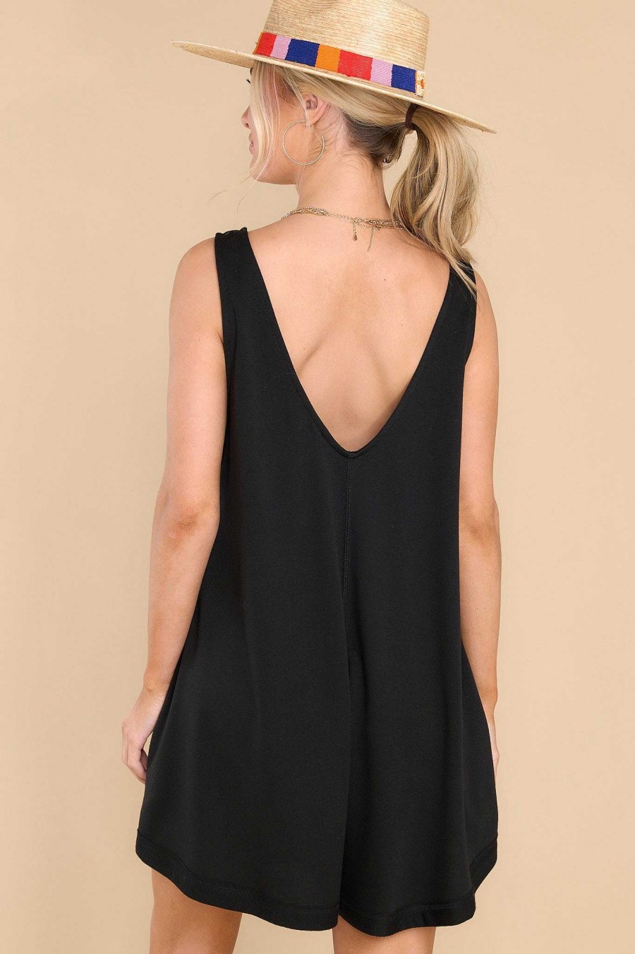 Clothing Red Dress Rompers | Call It Like I See It Romper Black