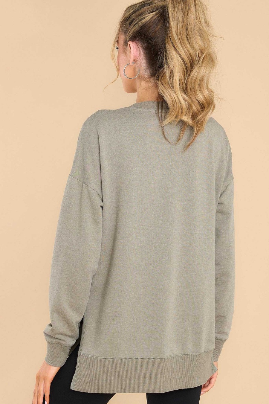 Clothing Z Supply Sweatshirts & Hoodies | Modern Evergreen V-Neck Weekender Light Sage