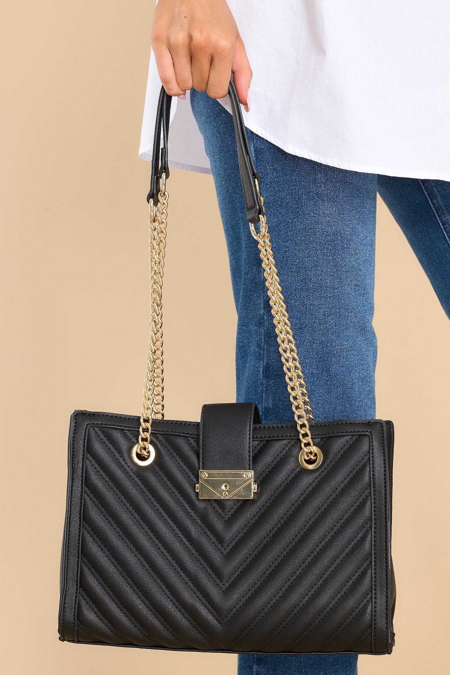 Accessories Red Dress Crossbody Bags | Look At Me Faux Leather Bag Black
