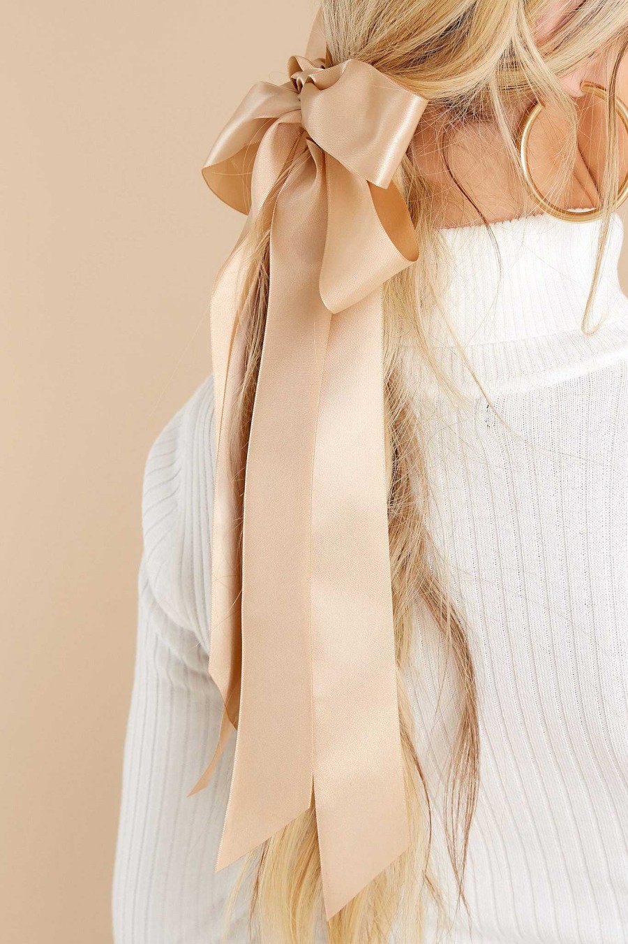 Accessories Red Dress Hair Accessories | It'S In The Details Ribboned Headband Gold
