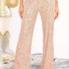 Clothing Red Dress Pants | Impressively Iconic Sequin Pants Rose Gold