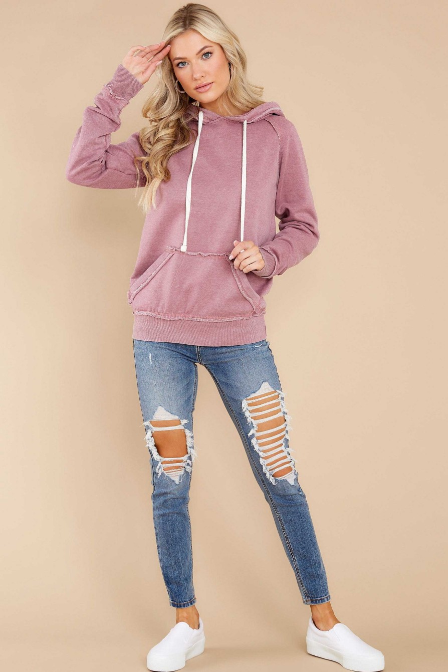 Clothing Red Dress Sweatshirts & Hoodies | Always There Hoodie Rosewood