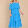 Clothing Red Dress Midi Dresses | See It Happen Midi Dress Blue