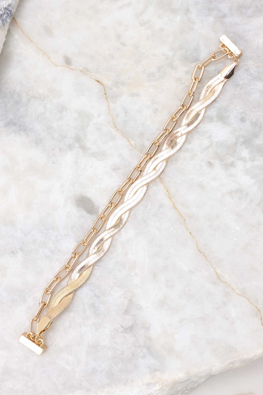 Jewelry Red Dress | Ensemble Elegance Bracelet Gold