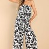 Clothing Red Dress Jumpsuits | Always A Dime Multi Print Jumpsuit Black