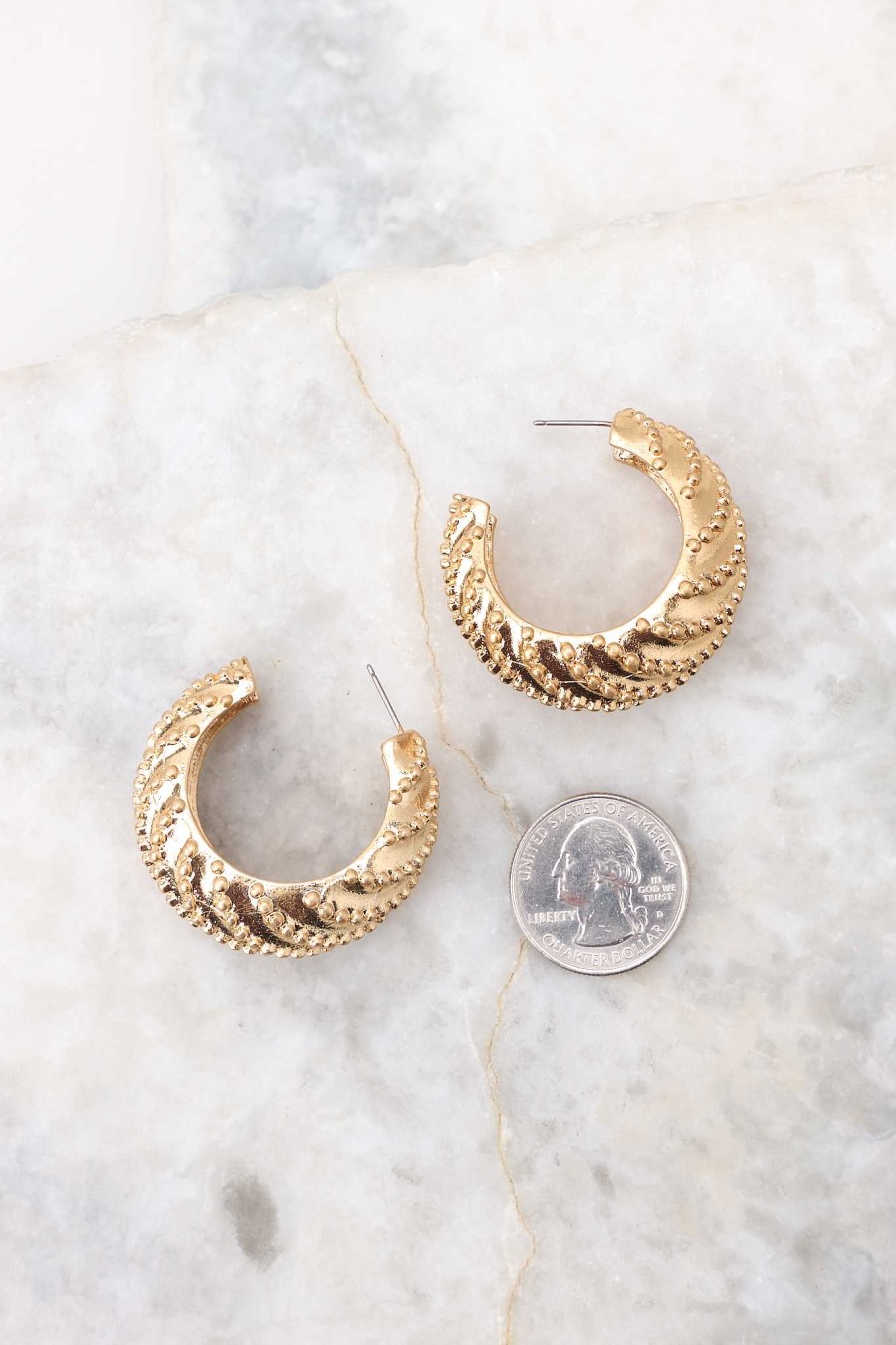Jewelry Red Dress | Upscale Energy Hoop Earrings Gold