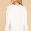 Clothing Z Supply Casual Tops | Wilder Cloud Light V-Neck Long Sleeve Top Oatmeal
