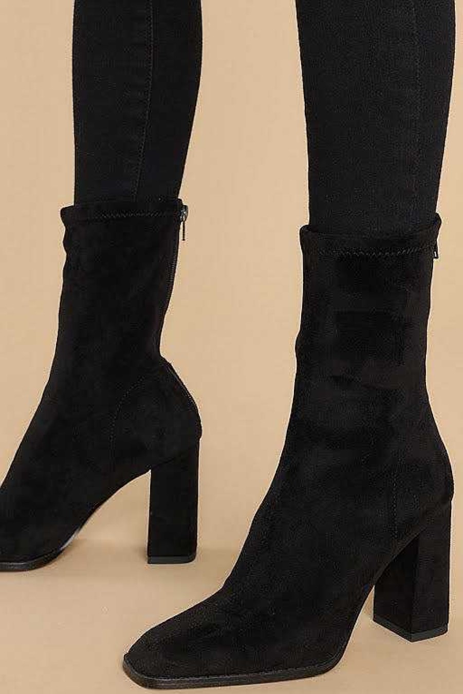 Shoes Red Dress Ankle Booties | I Mean Love Ankle Booties Black