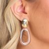 Jewelry Red Dress | Won'T Wait Around Clear Earrings Gold