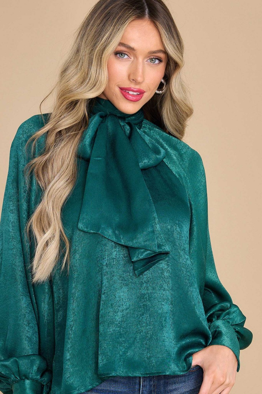 Clothing Aura Blouses & Shirts | World Class Top Emerald