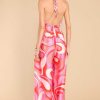 Clothing Red Dress Jumpsuits | Sun And Done Hot Print Jumpsuit Pink