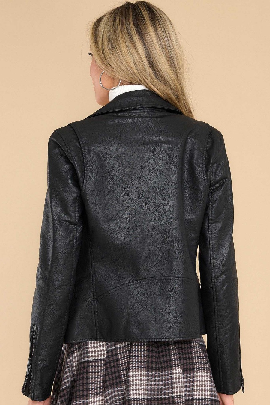 Clothing Blank NYC Jackets | Onyx Faux Leather Jacket Black
