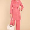Clothing Aura Two Piece Sets | On A High Note Coat Porcelain Rose