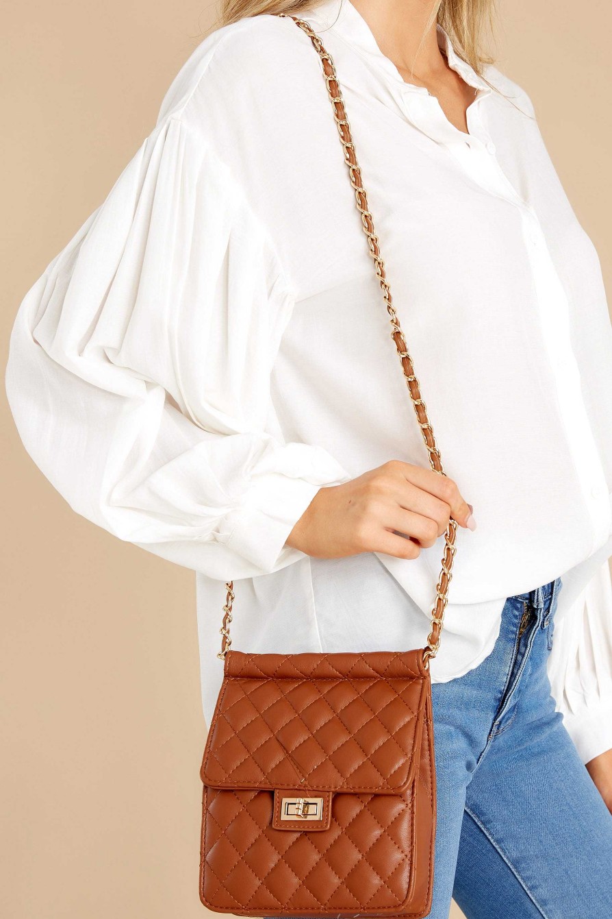 Accessories Red Dress Crossbody Bags | It'S Like This Bag Chestnut