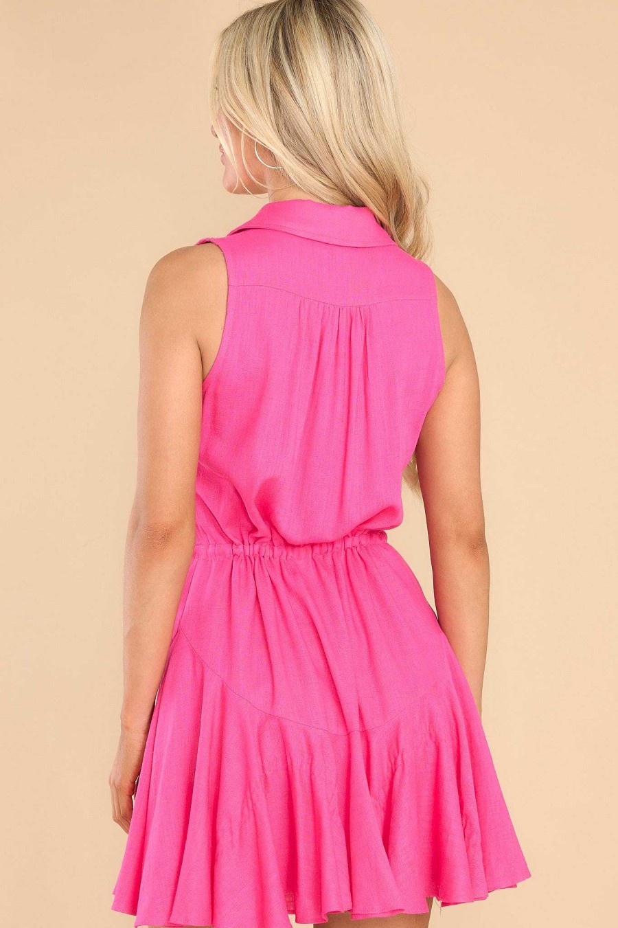 Clothing Red Dress Mini Dresses | Wherever You May Go Dress Fuchsia