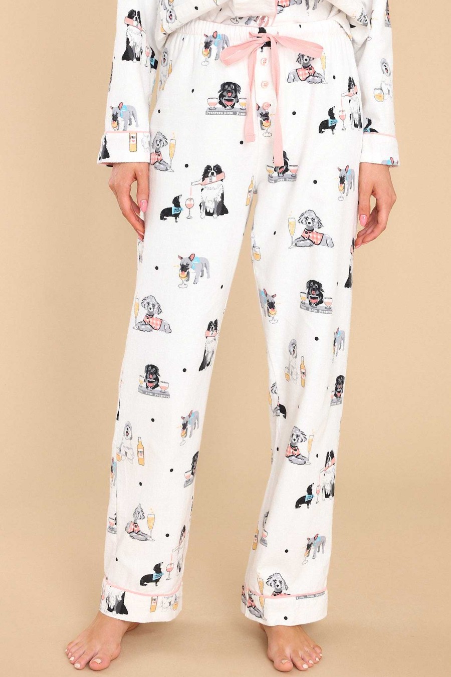 Clothing PJ Salvage Matching Sets | Flannels Pj Pants Ivory