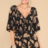 Clothing Red Dress Mini Dresses | Let It Happen Floral Dress Black
