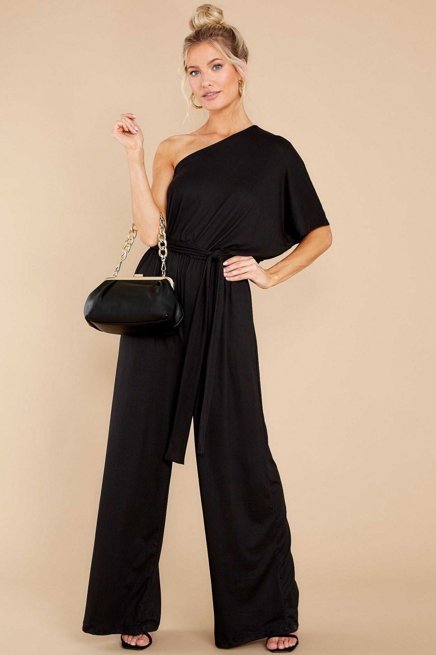 Clothing Red Dress Jumpsuits | Eye To Eye Jumpsuit Black