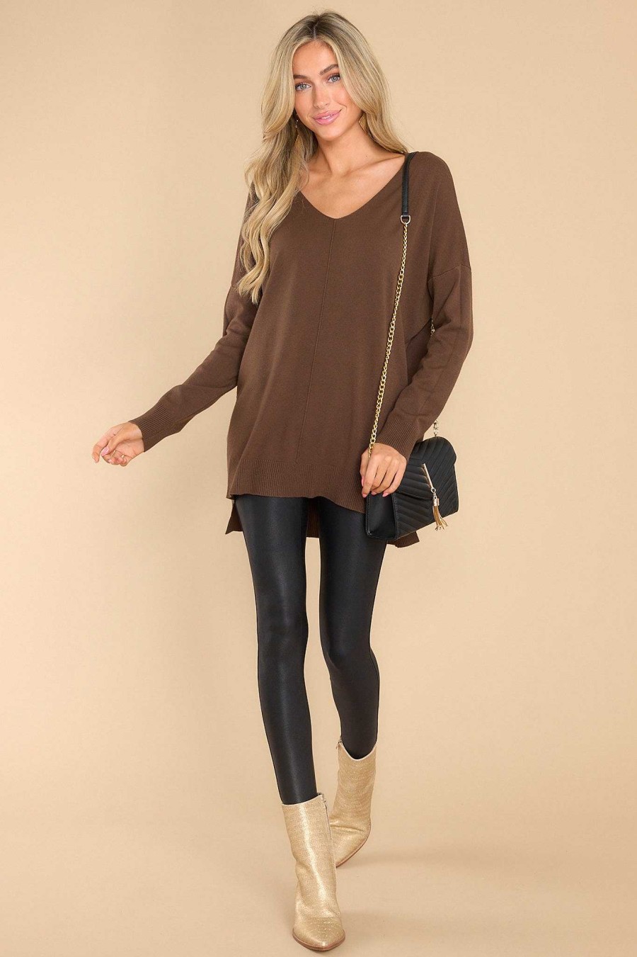 Clothing So Soft Collection Casual Tops | Wind Down Sweater Chocolate