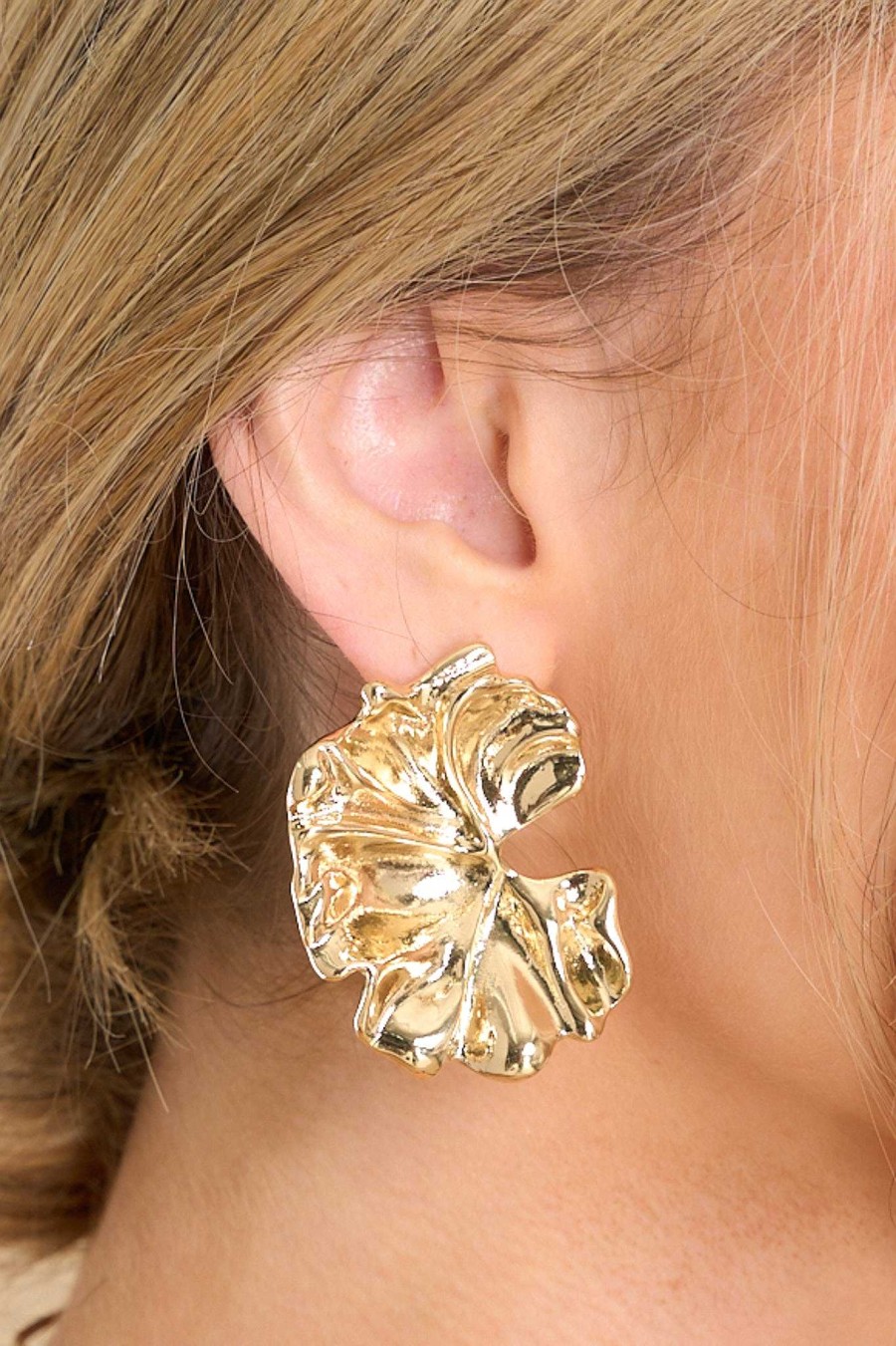 Jewelry Red Dress | Ivy Leaves Earrings Gold