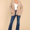 Clothing Red Dress Casual Tops | Cozying Up Cardigan Taupe