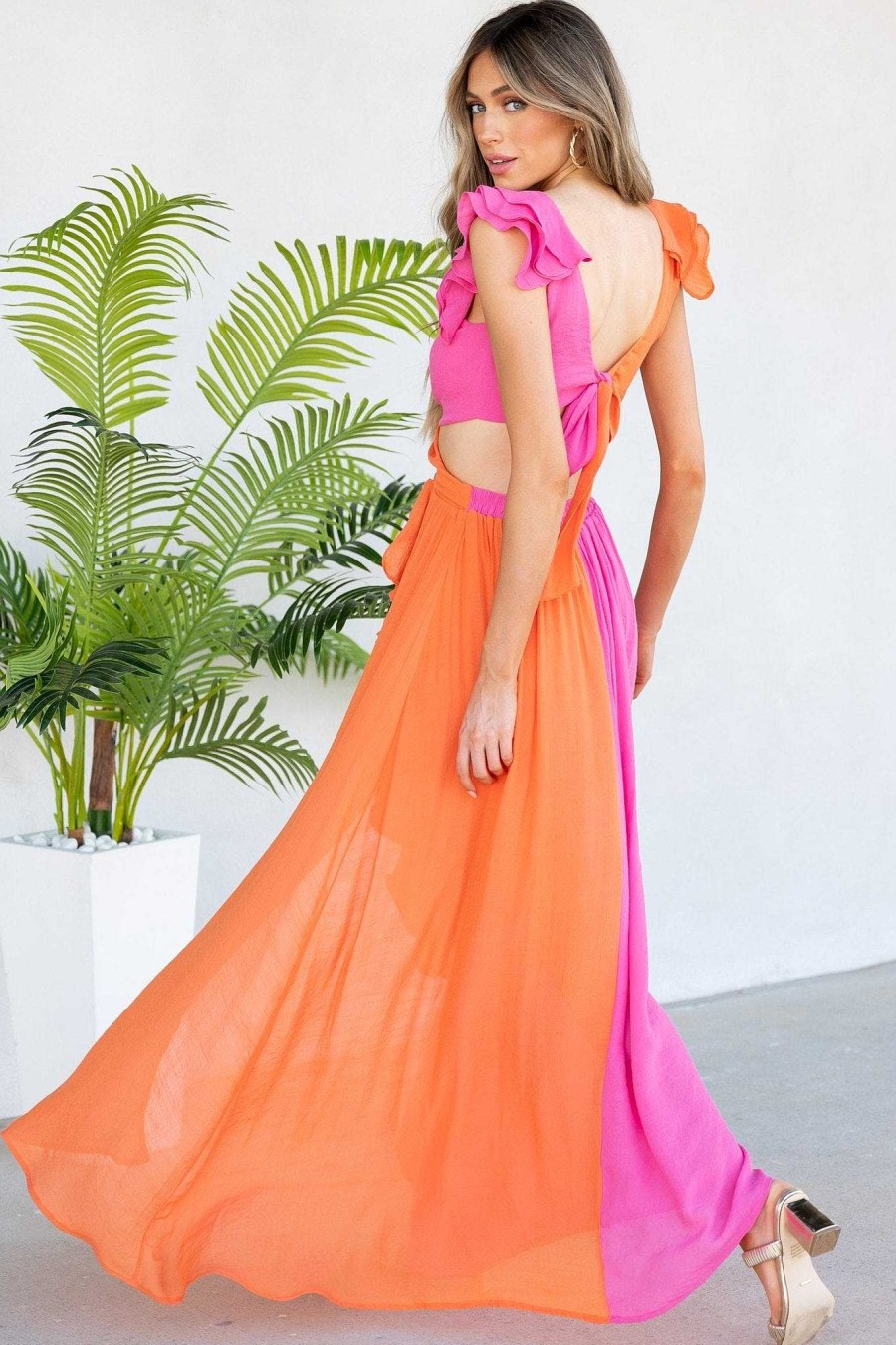Clothing Red Dress Maxi Dresses | Two To Tango Maxi Dress Pink Multi