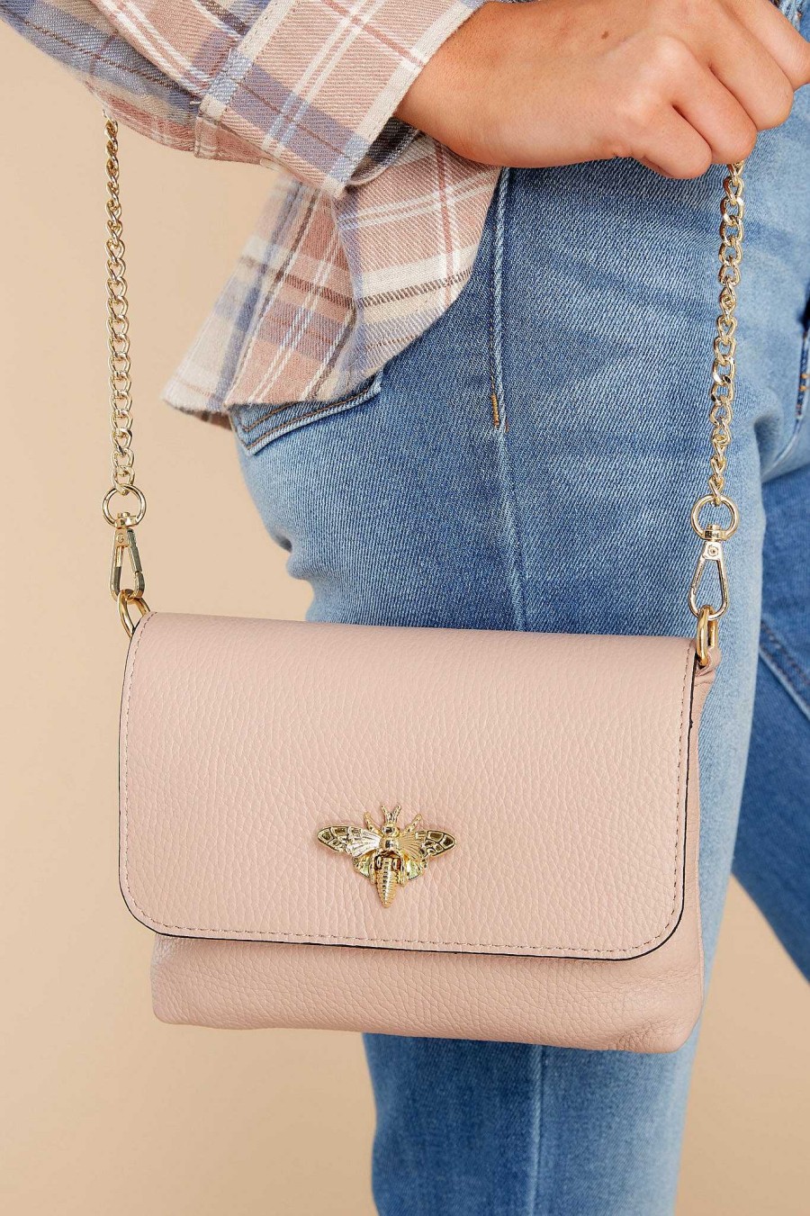 Accessories German Fuentes Crossbody Bags | Work Smarter Leather Bag Blush