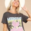 Clothing Recycled Karma Graphic Tees | Peace And Music Graphic Tee Black