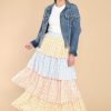 Clothing Aura Skirts | Never A Dull Moment Multi Print Skirt Sunflower Yellow
