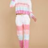 Clothing Red Dress Loungewear Bottoms | Relax Zone Pink Multi Tie Dye Joggers Pinkmulti Tiedye