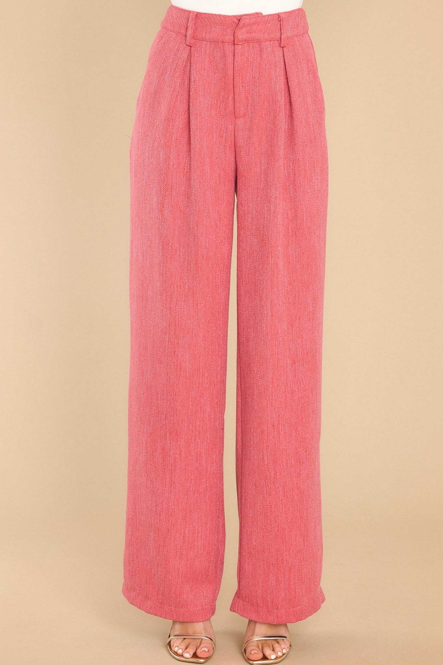 Clothing Aura Two Piece Sets | Business Girl Pants Porcelain Rose