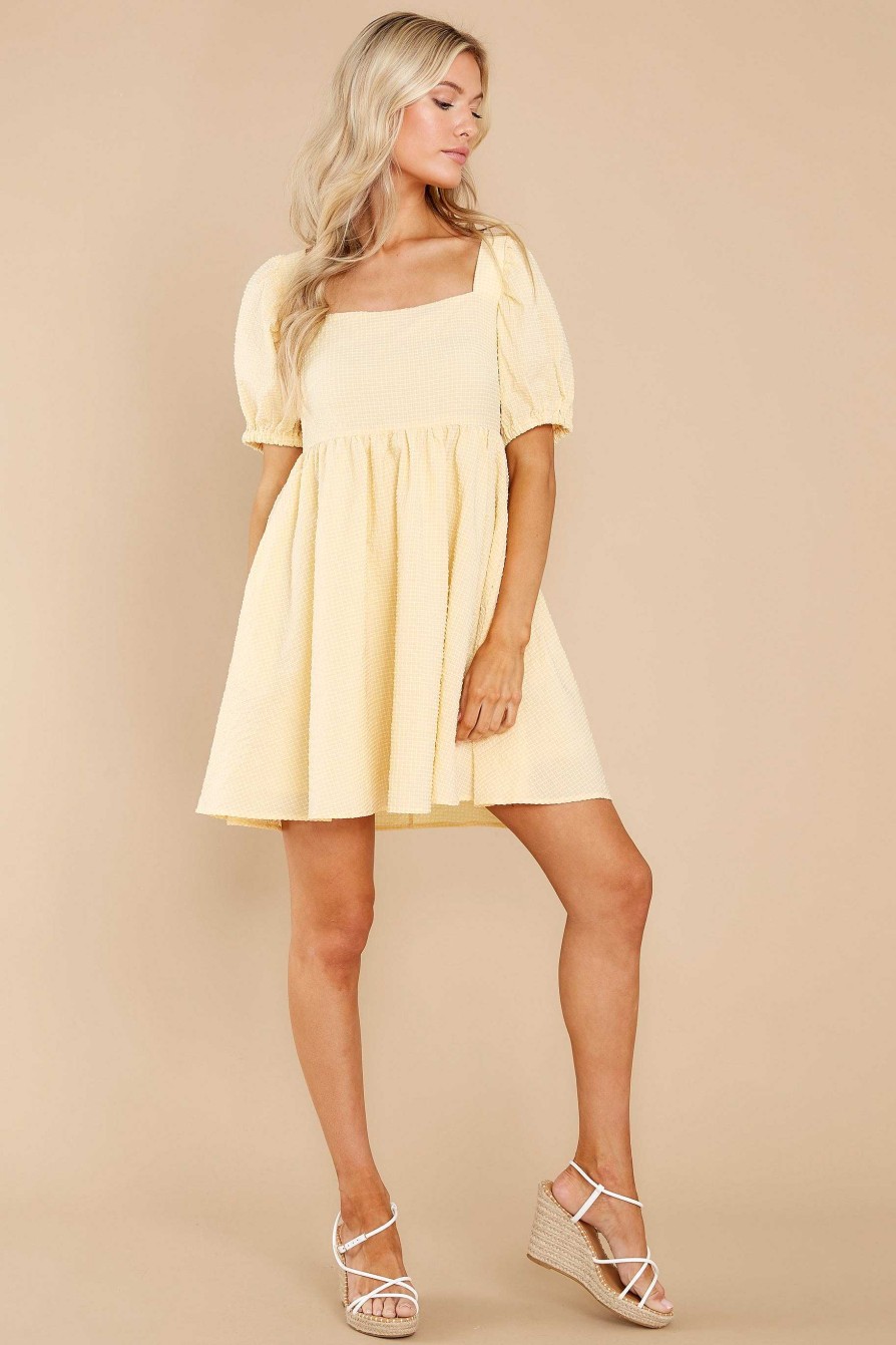 Clothing Red Dress Mini Dresses | One Kiss Away Sunny Dress Yellow