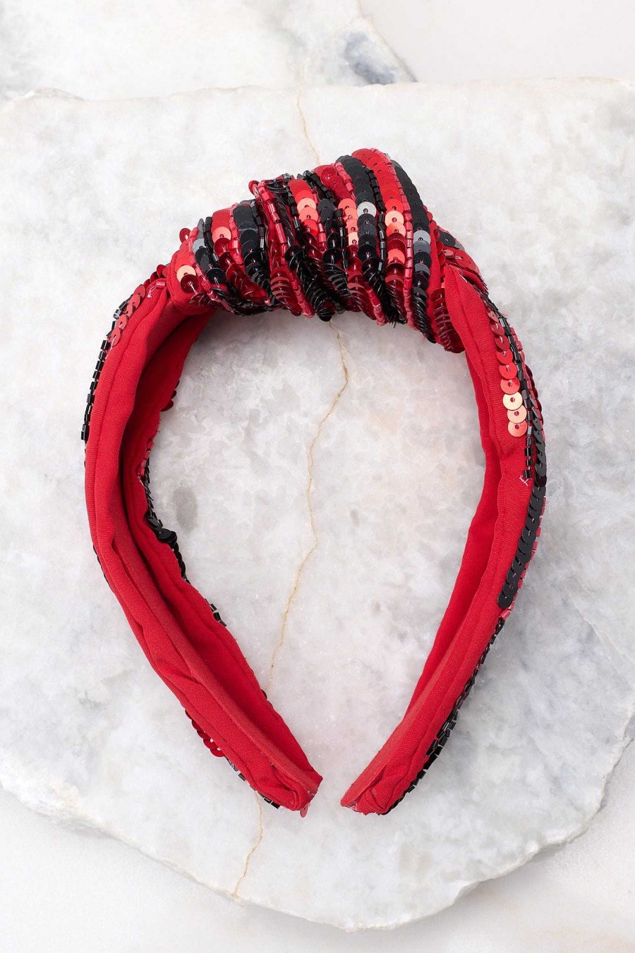 Accessories Red Dress Hair Accessories | Between The Hedges Black And Headband Red