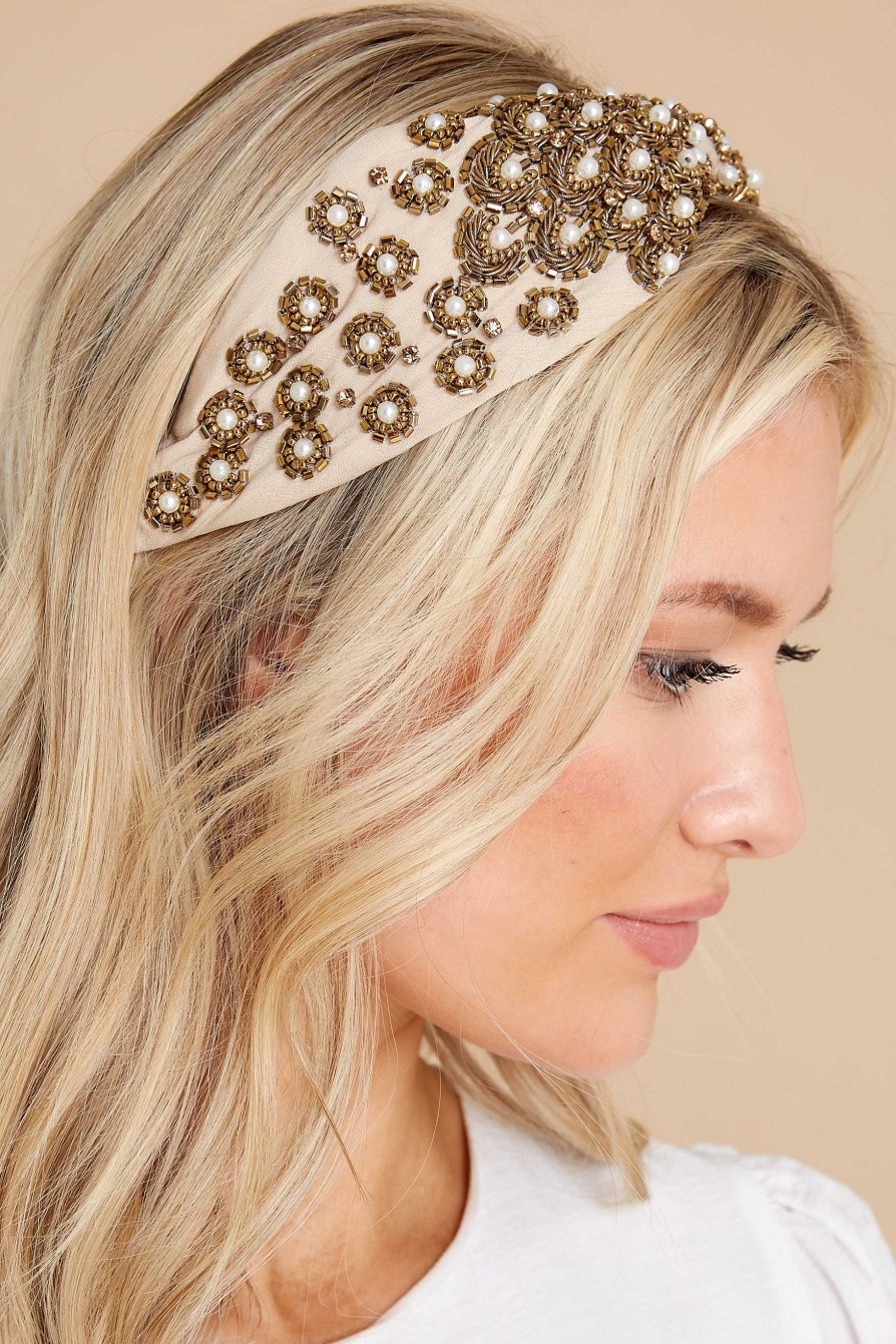 Accessories Treasure Jewels Hair Accessories | Adriana Headband Nude