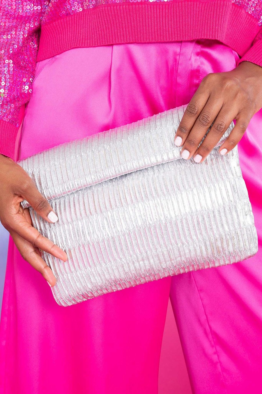 Accessories Red Dress Clutches & Pouches | Just What I Needed Bag Silver