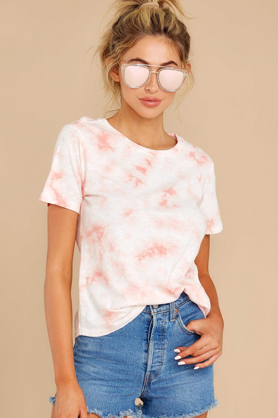 Clothing Z Supply Tees | Ultimate Tie Dye Tee Coral Almond