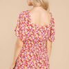 Clothing Red Dress Rompers | Feel Like Moving Multi Floral Print Romper Red