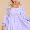 Clothing Red Dress Long Sleeve Dresses | Misty Meadows Dress Lilac