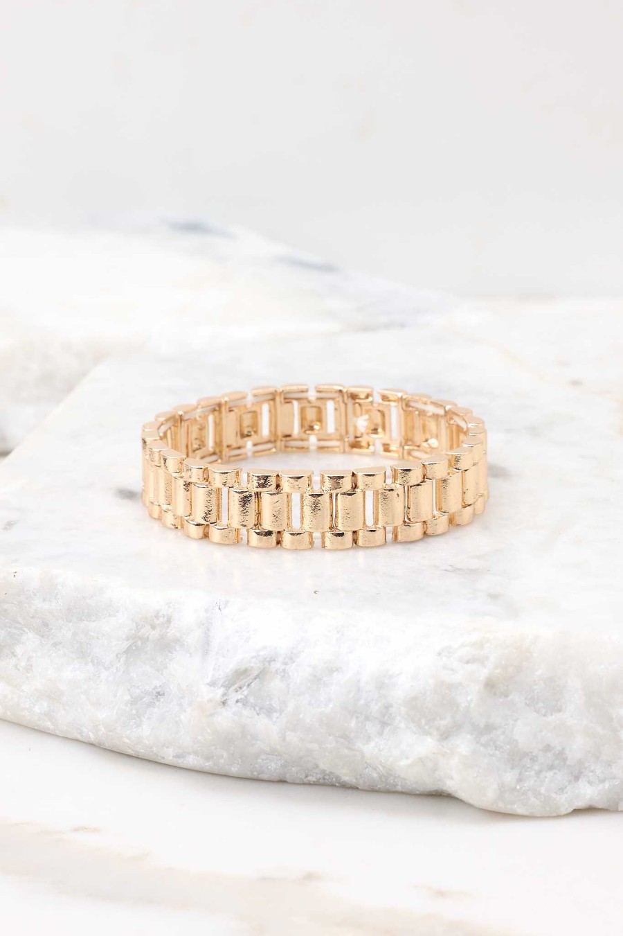 Jewelry Red Dress | Taking Time Bracelet Gold