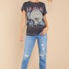 Clothing Red Dress Graphic Tees | No Looking Back Washed Tour Tee Black