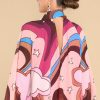 Clothing Aura Blouses & Shirts | Vivid Imagination Berry Multi Print Top Raspberry