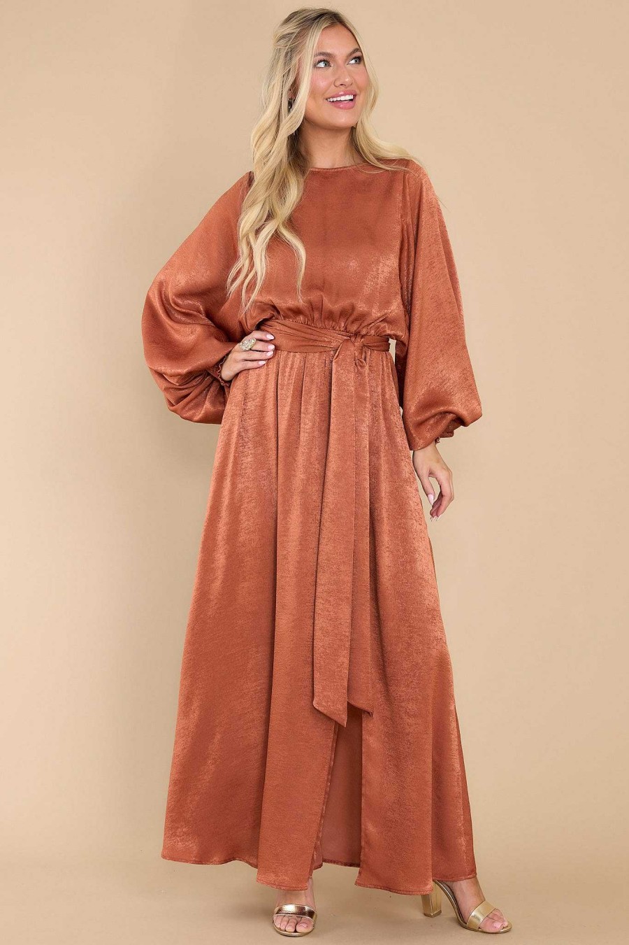 Clothing Aura Maxi Dresses | Like A Princess Maxi Dress Terracotta