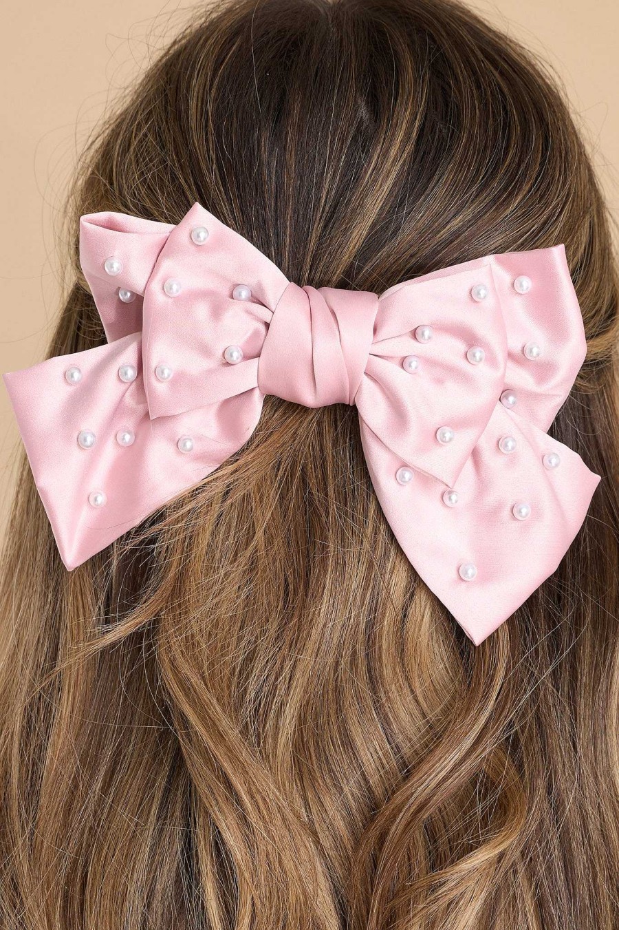 Accessories Red Dress Hair Accessories | Sparking Cuteness Bow Hair Clip Pink