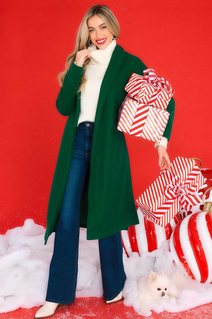 Clothing Red Dress Coats | Keep The Change Coat Hunter Green