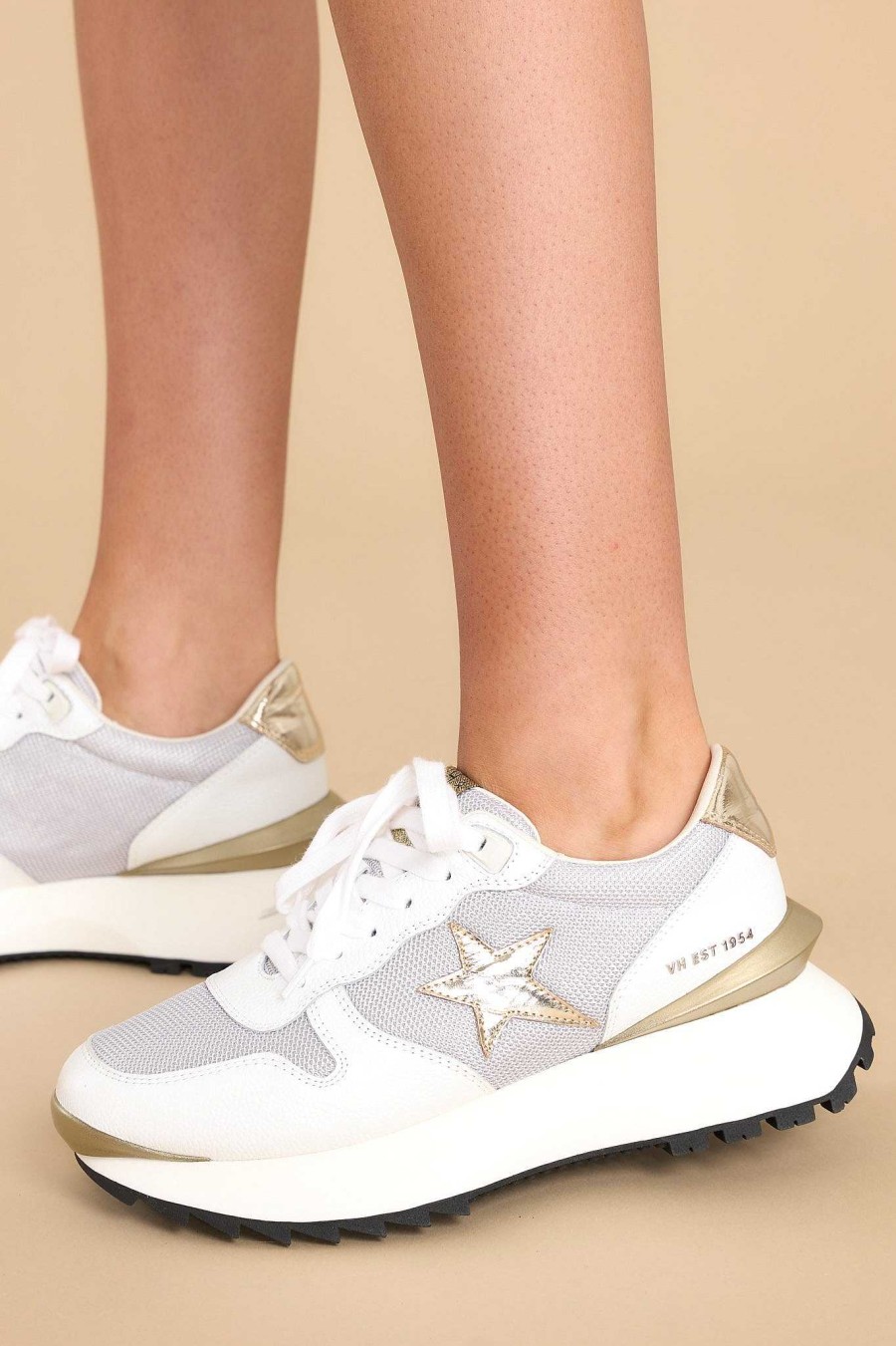 Shoes Vintage Havana Printed Sneakers | Major Pebbled Mesh Sneakers White