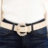 Accessories Red Dress Belts | All In Place Ivory Belt White
