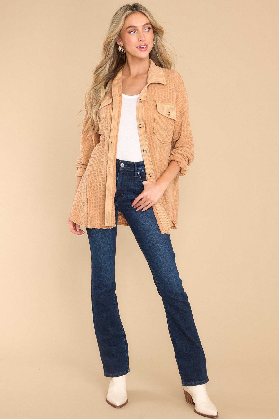 Clothing Red Dress Casual Tops | Where I Belong Top Camel