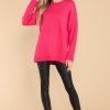 Clothing Red Dress Casual Tops | How I'M Feeling Sweater Hot Pink