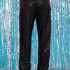 Clothing Red Dress Pants | Not Playing Games Sequin Joggers Black